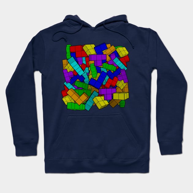 Tetris Pile Hoodie by SnowballinHell